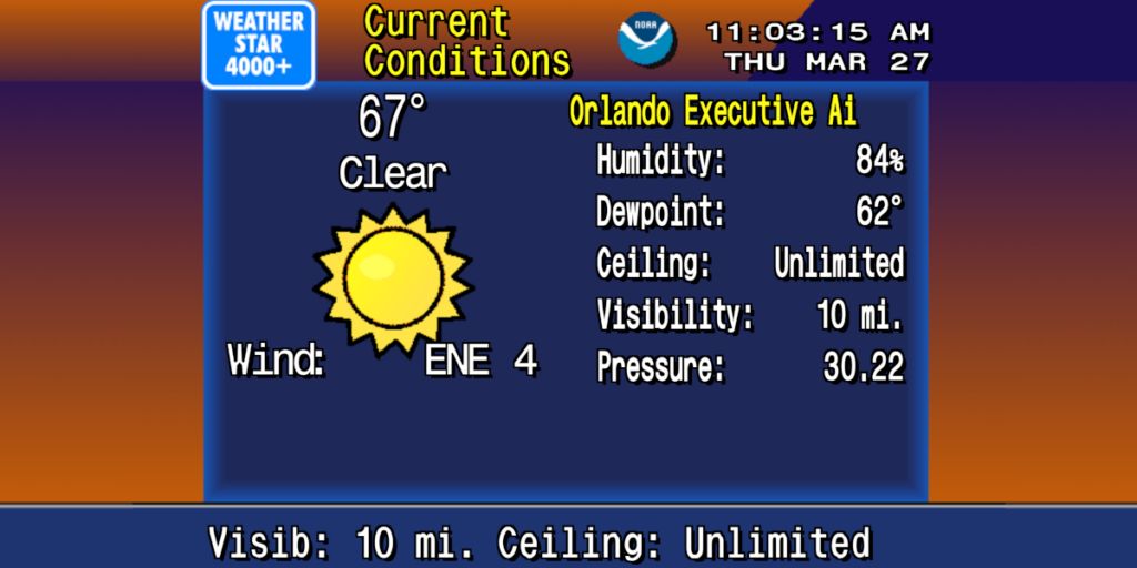 Our Own 90s Weather Channel, Powered by WeatherStar 4000+