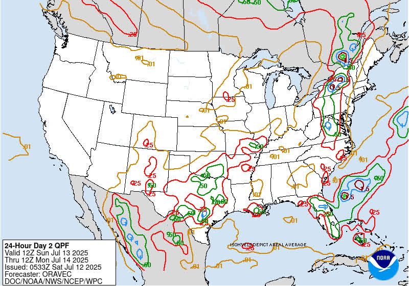 WPC QPF: Quantitative Precip Forecast (Day 2)