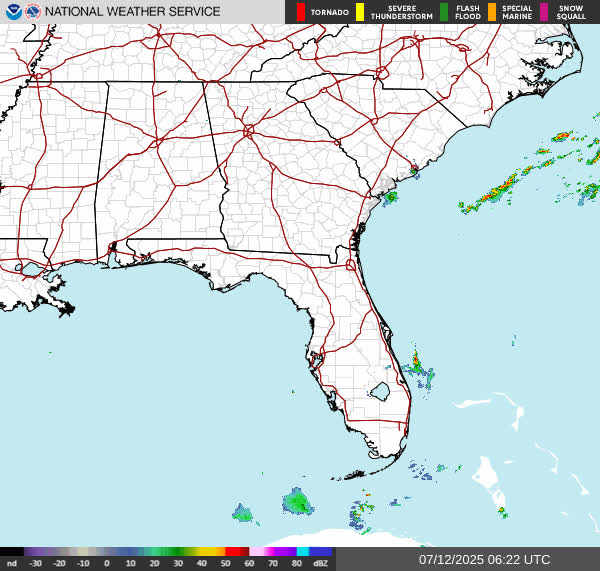 Radar Composite: Southeastern U.S.