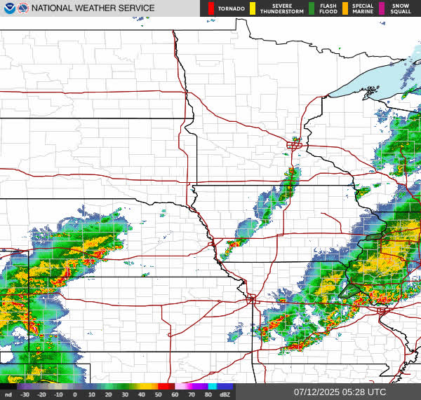 Radar Composite: Upper Mississippi Valley